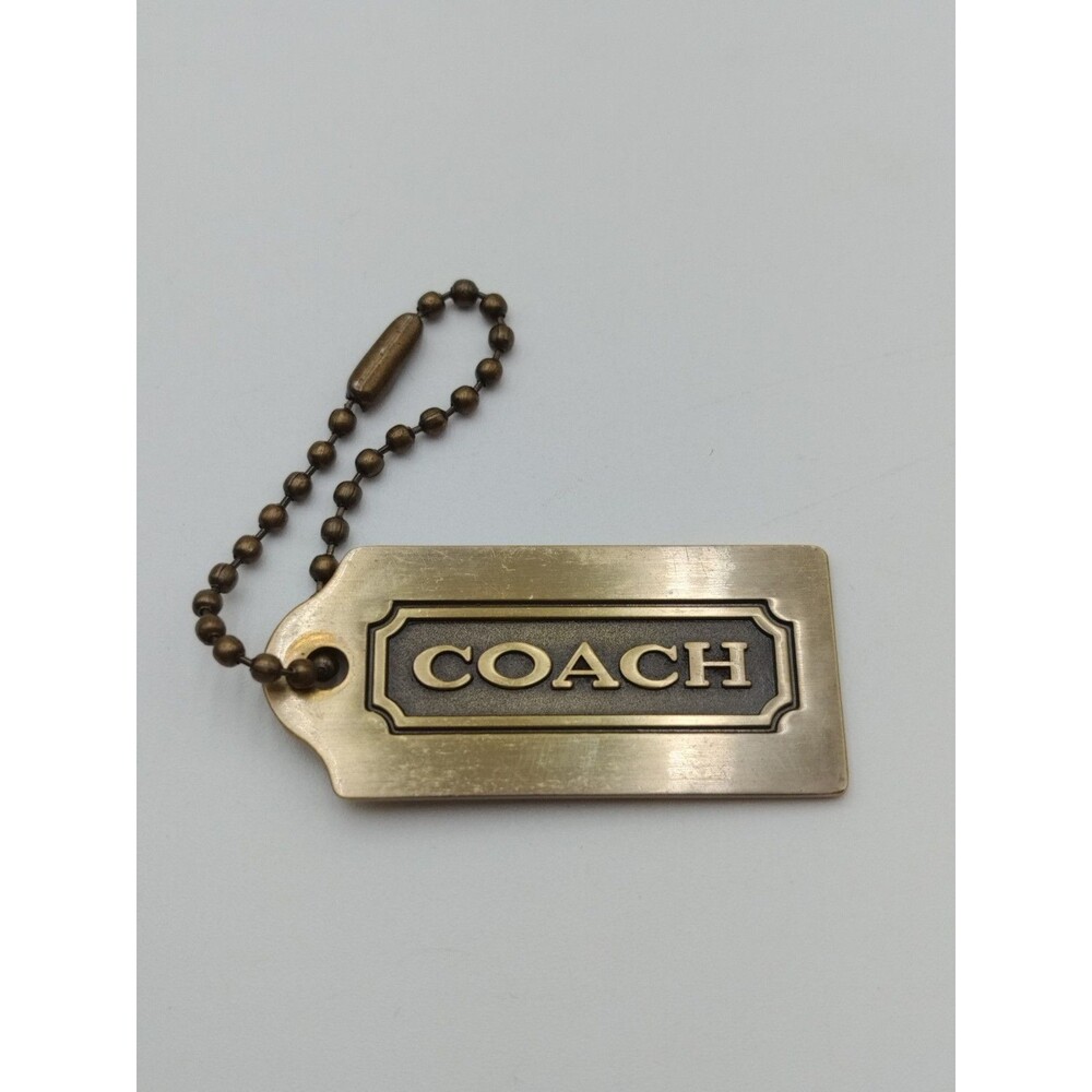 Coach Gold-tone Tag for Bags Keychain Hangtag